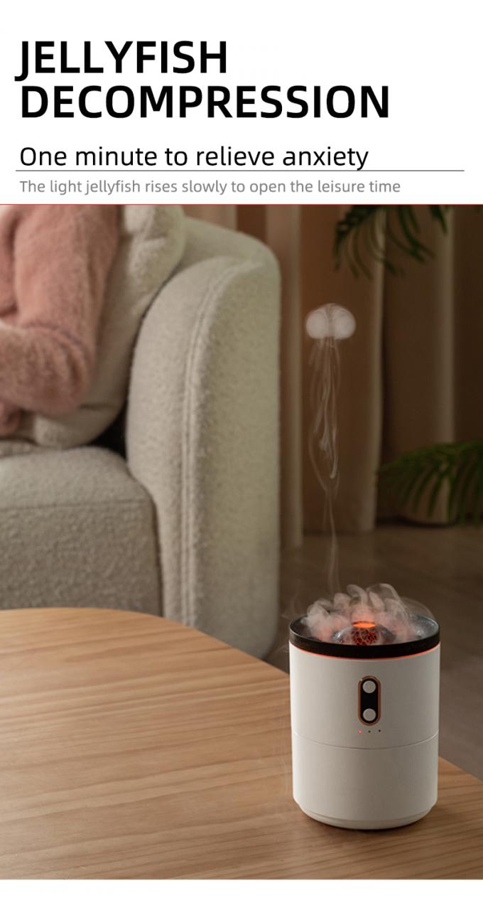 Venta caliente Humidificador de volcán JellyFish Mini portátil Volcán de forma de pulverización Ultrasonido Humidificador Humidificador de medusas 9