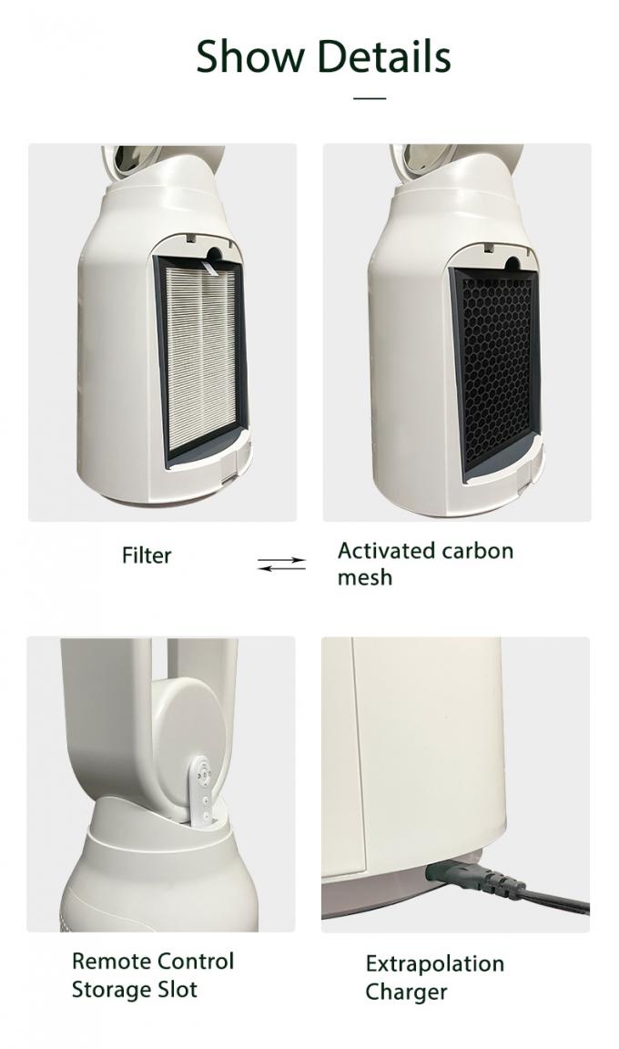 HOMEFISH Purificador de aire doméstico 8 marchas Velocidad ajustable Oscilación de 90 grados 2
