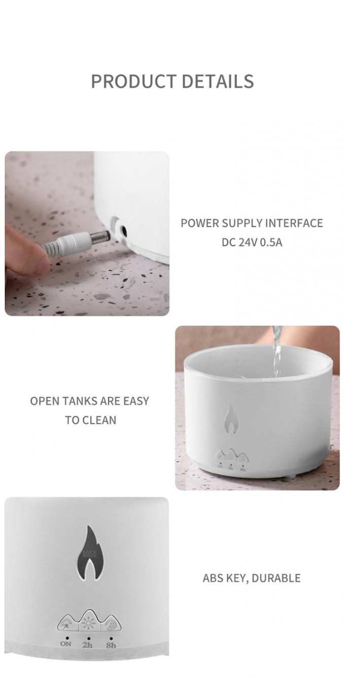 1 Muestra Ok Volcano Flame Humidifier Led Color Flame Effect Diffuser de aceite de aroma ultrasónico para hoteles 9