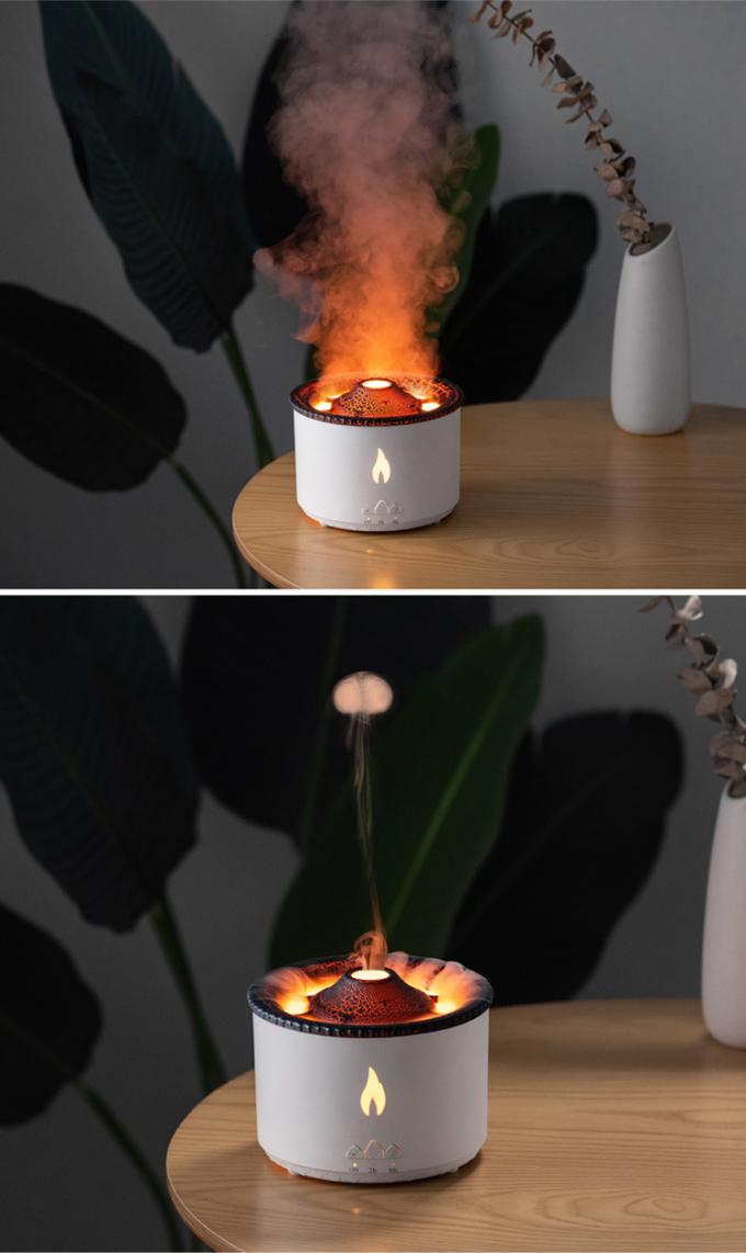 1 Muestra Ok Volcano Flame Humidifier Led Color Flame Effect Diffuser de aceite de aroma ultrasónico para hoteles 13