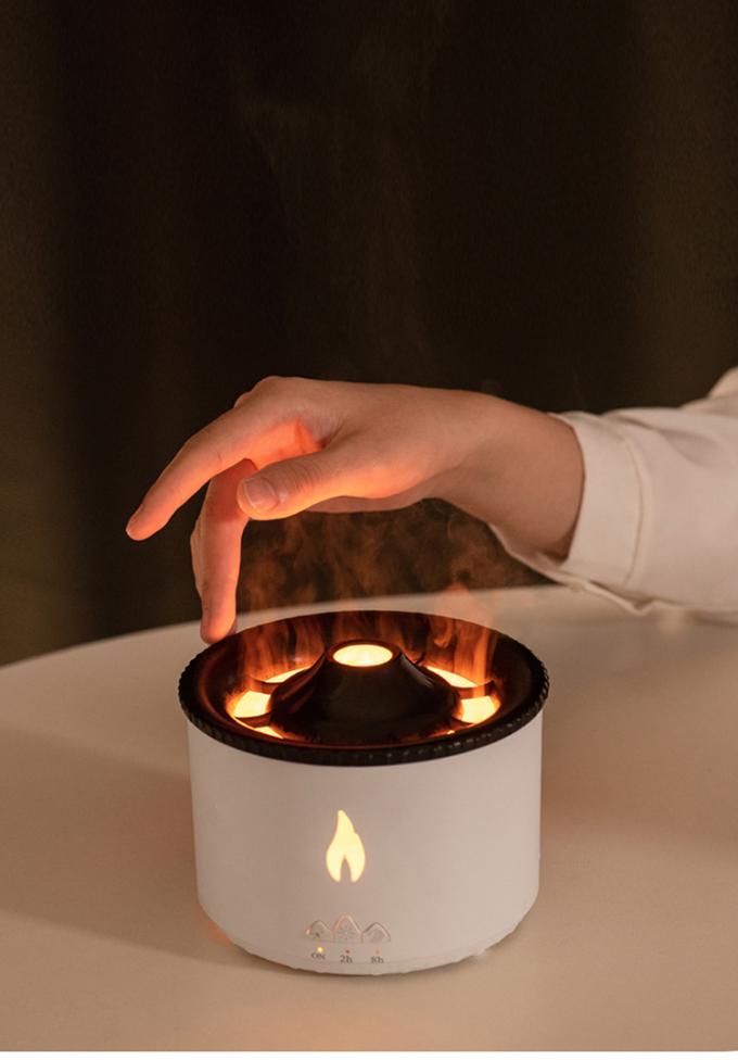 1 Muestra Ok Volcano Flame Humidifier Led Color Flame Effect Diffuser de aceite de aroma ultrasónico para hoteles 0