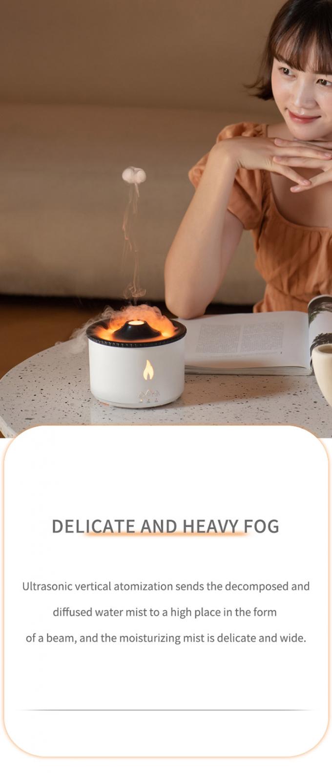 1 Muestra Ok Volcano Flame Humidifier Led Color Flame Effect Diffuser de aceite de aroma ultrasónico para hoteles 2