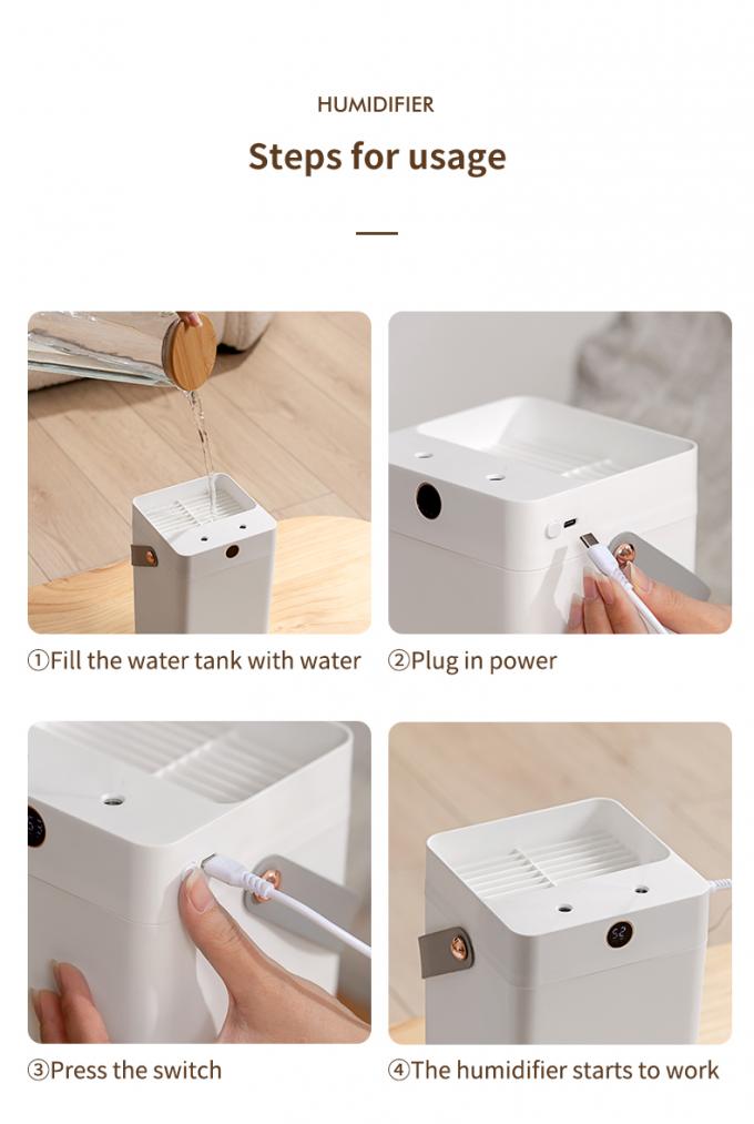 HOMEFISH Desktop 3L Humidificadores de aire portátiles de pulverización doble por ultrasonido para oficina 13