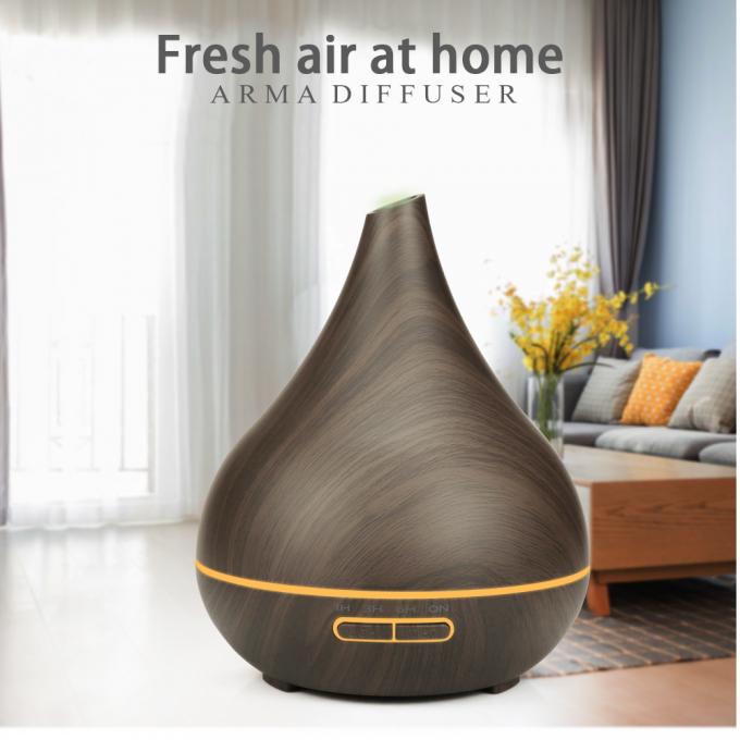 400 ml de capacidad Mini difusor de aceite de aroma máquina de aromaterapia de madera silenciosa de control remoto difusor de aroma con luz LED 13