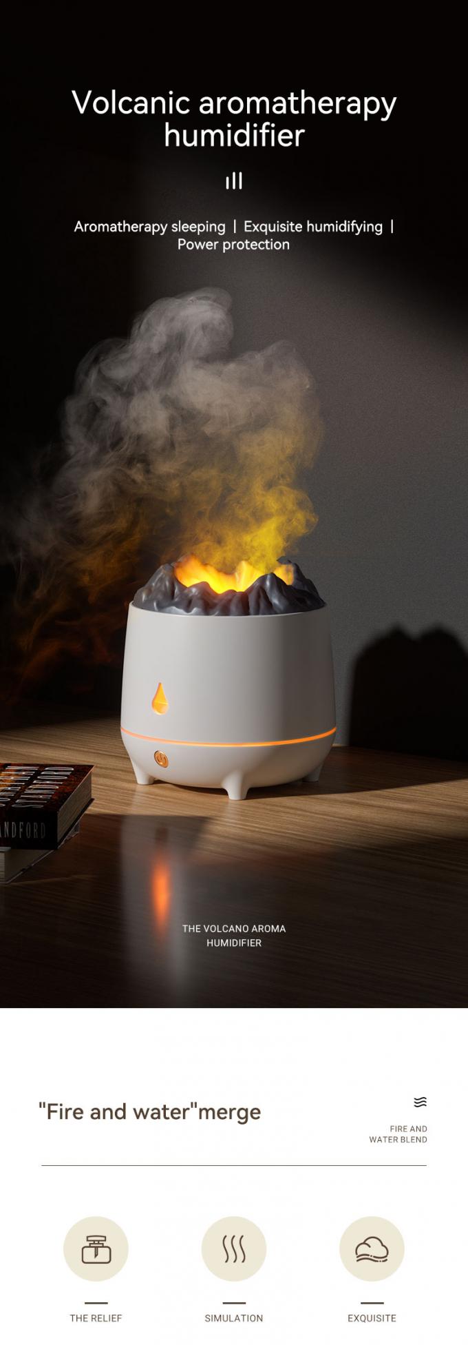 Nueva llegada Humidificador de aromaterapia volcánico de 400 ml Mini Humidificador de aire portátil de dos modos Humidificador de aromaterapia inteligente 2