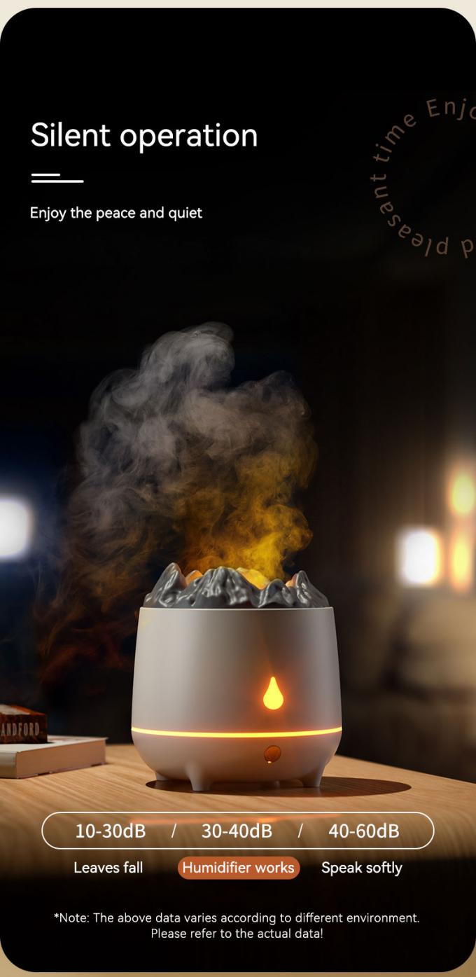 Nueva llegada Humidificador de aromaterapia volcánico de 400 ml Mini Humidificador de aire portátil de dos modos Humidificador de aromaterapia inteligente 10