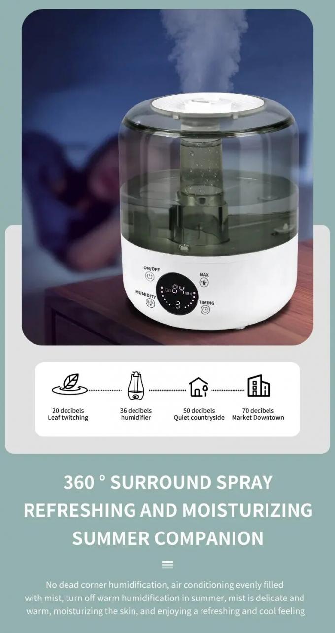 Humidificador de escritorio silencioso de gran capacidad para el hogar y la oficina con aromaterapia 3