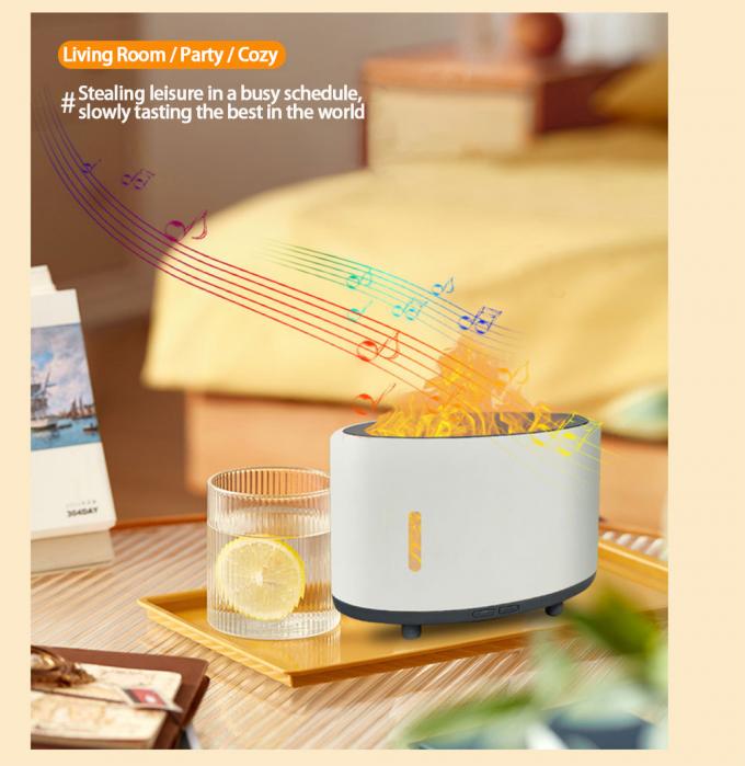 Humidificador de llama tranquila Bluetooth Remote LED Aromaterapia personalizado 150ml 5