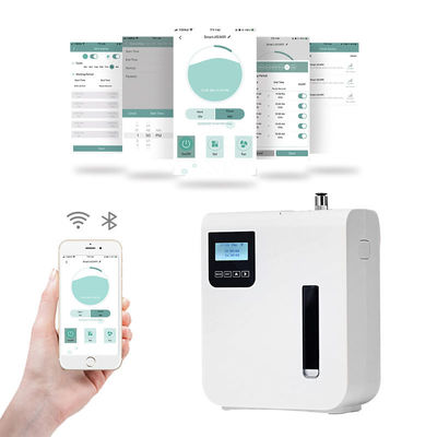 Buen precio Atomización en frío Máquina de aromaterapia de aceites esenciales puros Control WIFI inteligente Máquina de aromaterapia comercial para el hogar montada en la pared en línea