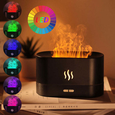 Buen precio Luz RGB Cambiar de color Humidificador de llama USB LED Aceite esencial Fuego de fuego Smart Aroma Diffuser para dormitorio Oficina en casa en línea