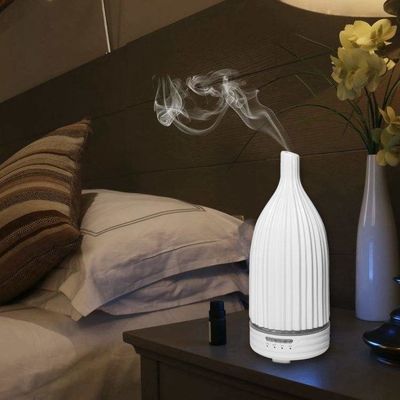 Buen precio Venta caliente 120ml Elegante Difusor de aceite silencioso para el hogar Difusor de aroma cerámico perfumado Difusor de fragancia Ultrasonico Difusor de aroma cerámico en línea