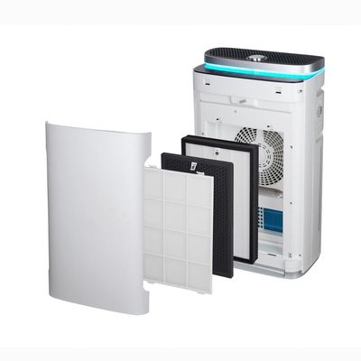 Buen precio HOMEFISH OEM Purificador de aire Ionizador grande Lavadora de carbono Pembersih Udara Sala grande Mejor H13 Hepa Filtro Smart Wifi Purificador de aire en línea